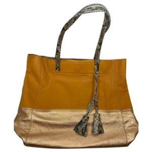 Rafe Women's Orange Gold Leather Handbag